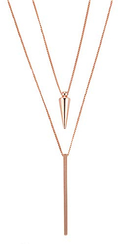 Heideman Halskette Duplo Damen Edelstahl | Layering-Kette mit Pendel-Anhänger, schöne Geschenkidee zu Weihnachten - hautfreundlich, alltagstauglich