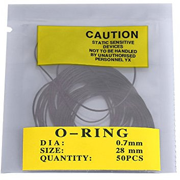 950 Stück/Set Dichtungen für die Uhrendichtung, 0,5/0,6/0,7 mm 12mm - 30mm Universal Gummi O-Ring, Dichtungsscheiben für die Rückseite der Uhr Dichtungssatz für wasserdichtes Ringzubehör(0,7 mm)