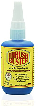 Gustav Optenplatz Thrush Buster Liquid Spezial, Hufpflege für Pferde, Intensive Strahlpflege bei Strahlfäule am Hufhorn mit hornfestigender Wirkung, leichtes auftragen, ohne Biozid, Anti-Doping (59ml)