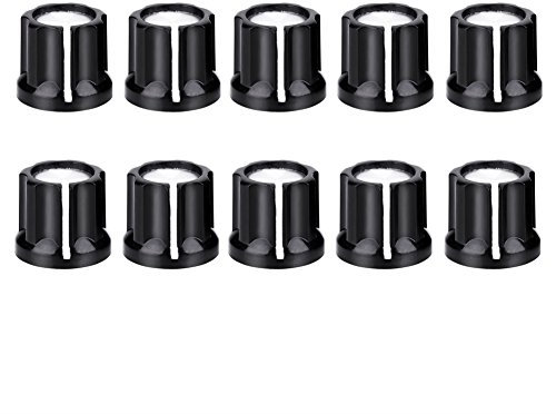 10 Stück Lautstärkeregler, Langlebig, Potentiometer, Lautstärkeregler, Kappen für E-Gitarren-Bass mit D-förmiger Welle Soundandrecordingequipment