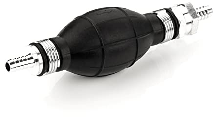 LST Kraftstoff Handpumpe Umfüllpumpe mit 8mm Schlauchanschluss, Förderpumpe für Benzin, Diesel, Öl, Wasser, Sechskantgewinde 22 mm, Einwegpumpe, Siphonpumpe für Kraftstoffsysteme