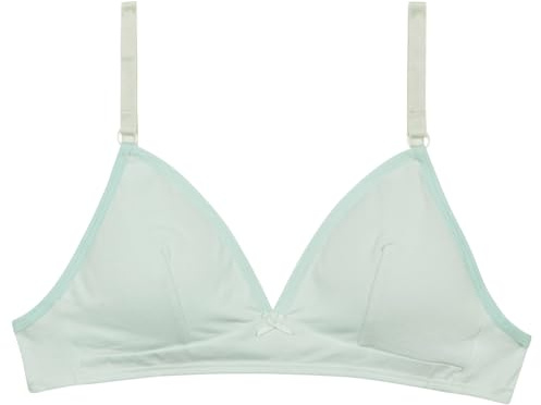 DIM Sujetador triangular de algodón x1, Sujetador niña para Niña, Azul (Blue), 80A