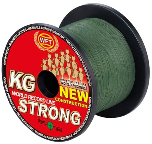WFT 0,64mm 109kg Strong Green - 600m geflochtene Angelschnur, Geflechtschnur, Schnur zum Meeresangeln