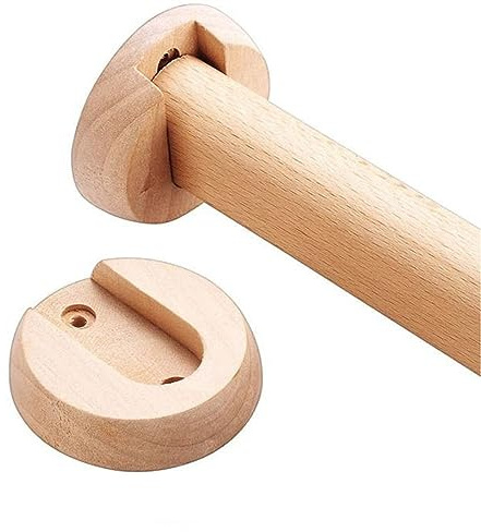 Kit ovale Kleiderschrankstange | Kleiderstange - 1 Stück Hölzern Schrank-Stange Schrankrohr | Länge 400-1200 mm | Stange für Garderobe und Nische (Size : 100cm/39.3Inch)