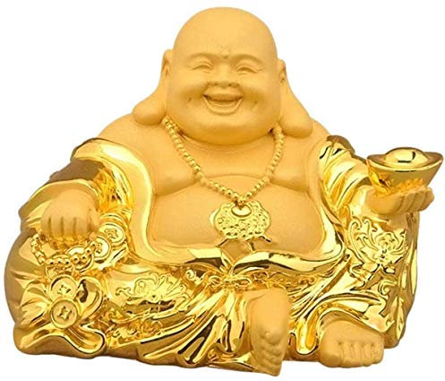 GaRcan Feng Shui Ornamente Harz Handwerk Barren Ruyi Maitreya Buddha Statue Dekoration, Home Office Dekoration Duft Auto Segnen Sicherheit und Reichtum