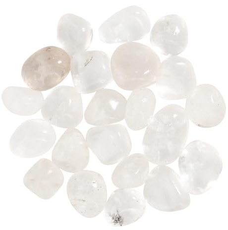 500g Bergkristall Trommelsteine, Bergkristall Stein Handschmeichler, Nature Edelsteine, Seifenstein, Glatter Heilkristall, Sorgenstein