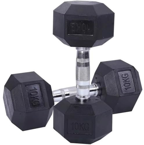 WSSDMFF 1 Paar 2,5 kg bis 30 kg gummigekapselte Hantel-Hanteln, Krafttrainingsgeräte, Fitness für Männer, Hantel-Sets