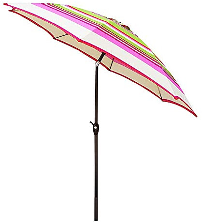 2,7 M Strandschirm, Leichter Regenfester Sonnenschirm Im Freien, Neigbarer Gartenschirm, Uv-Beständiger Balkonschirm, Ohne Sockel