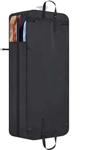 Univivi Kleidersack zum Aufhängen, für Reisen, 152,4 cm, robuste Anzugtaschen, extra Kapazität, hängende Kleidertasche für Schrank, Kleiderabdeckung mit Griffen und Schnallenriemen für Anzug, Mantel,