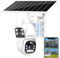 GENBOLT Solare Telecamera Wi-Fi Esterno Senza Fili di Sicurezza Esterni, IP Videocamera Sorveglianza Outdoor Camera Domestica a Circuito Chiuso, CCTV Camera Batteria 15600mAh 8W con Doppia Lente