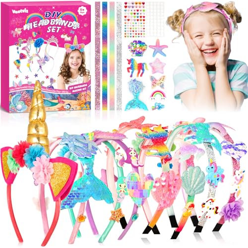 Vautvis 63 Accessori Capelli Bambina, Cerchietto Bambina Fascia Capelli, Regalo Bambina 6 Anni, Giochi Bimba 5- 12 Anni, Cerchietti Per Capelli, Giochi Di Adatto A Femmina, Regalo Di Natale Bambina