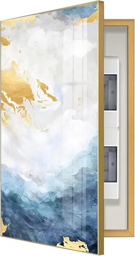 Sicherungskasten Abdeckung Schrank, Dekorative Malerei Der Schalttafelabdeckung, Dekorative Malerei des StromzäHlerkastens, An Der Wand Montierte Schalttafelabdeckung(F(Glod),50 * 70cm)