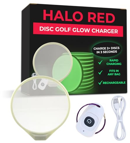 HALO Red Glow Charger | UV Flashlight for Disc Golf Accessories | Disc Golf Gifts