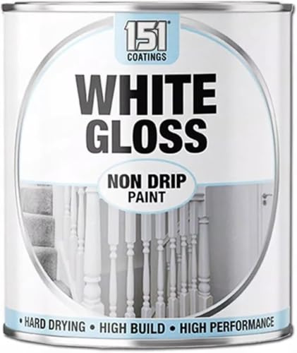 GSV Essentials White Gloss Non-Drip Paint Tin, Quick-Drying Formula, Durable, Non Yellowing, Low Odour Suitable for Wood, Metal, And Plaster, 300ml (3 Pcs)