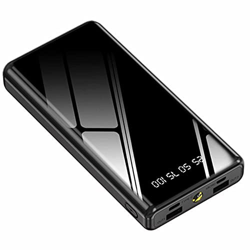 Carga rápida Power Bank, Cargador de Gran Capacidad de 30000 mAh, con Puertos de Entrada y Salida USB-C, Negro, 30000 mAh