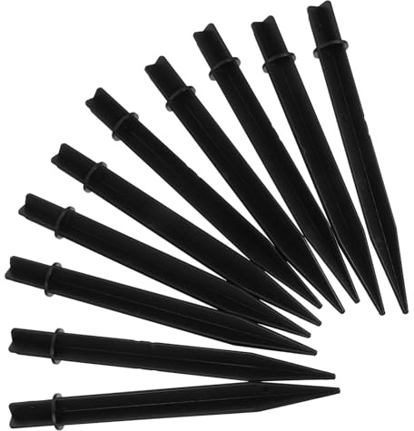 HAKIDZEL Lot de 10 Piquets De Sol pour Lampe Solaire Jardin en Plastique Abs, Fixation Résistante Au Vent, Accessoires Éclairage Extérieur pour Pelouse Et Jardin, Installation Facile Et Solide