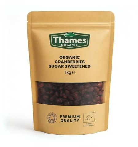Organic Cranberries Sugar Sweetened 1kg