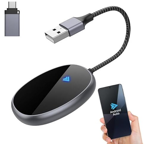 Ockwred Adaptador inalámbrico para Coche Android, Adaptador inalámbrico para Sistemas de Cable OEM, Compatible con Coches 2015-2024 y Android 11+