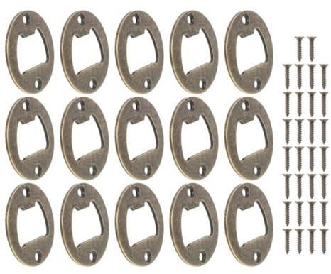 UKCOCO 15 pièces Kit de Accessoires Ouvre-bouteille Bronze Ancien Résistant Corrosion Facile à Utiliser pour Bière Vin Maison Bar et Voyage