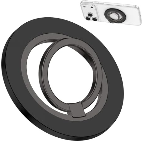 Handy Ring Halterung Magnetisch für Magsafe Fingerhalter, Magnetischer Ringhalter Griff Halter für iPhone 17 Pro Max 17e 16 Plus 15 14 13 12, Samsung S26 S25 S24 A16 A17 5G A55 A56 für MagSafe Zubehör