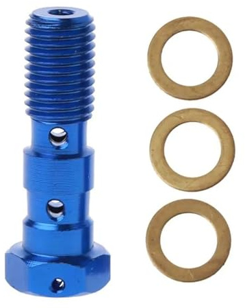 Xinglongs Banjo Hose Barb Bolt Fittings 8 Set 31BC Durable M10x1.0/M10x1.25 Brake Master Cylinder Oil Hose Screw Banjo Bolt Motorcycle Universal Tube Tubing Screws Bolts For Motorcycle Car(1.25)
