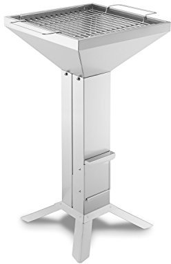 THÜROS T2 4-Fuß Edelstahl Holzkohle Gartengrill