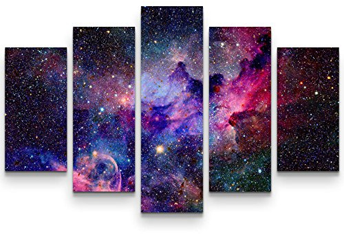 Paul Sinus Art Nebel und Galaxien im Weltraum438 teiliges Wandbild auf Leinwand (Gesamtmaß: 150x100cm)