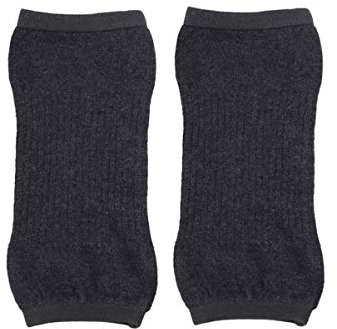 HEALLILY 1 Paio di Ginocchiera in Lana Corta Corta in Cashmere Caldo Ginocchiera Antiscivolo Ginocchiere Morbide Invernale Calda per Donne Anziane Grigio Scuro