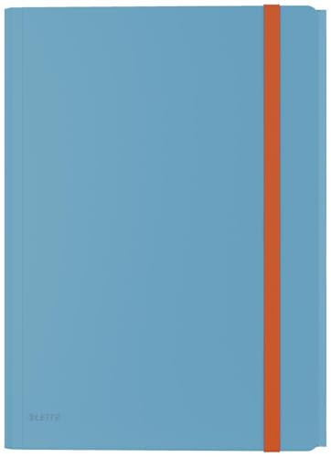 Leitz A4 Eckspannermappe mit Innentasche, Für 150 Blatt, Sanftes Blau, Cosy-Serie, 46190061