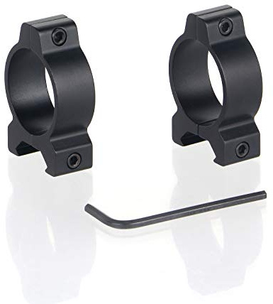 FOCUHUNTER Picatinny Rings Anelli di Montaggio Tattici da 30 mm Basso Anelli Adattatore in Alluminio per Tessitori Cross Slot e Mil-Spec Basi e Binario in Stile (Nero)
