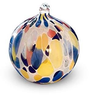 Gocce di Murano Bolas de Navidad de cristal de Murano paquete de 6 bolas grandes de vidrio soplado de colores artesanales elegantes decoraciones navideñas para árbol de Navidad (multicolor, 6)