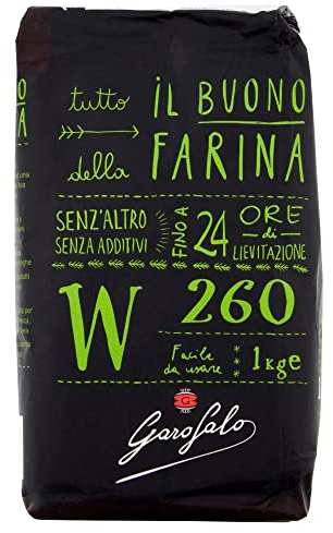10x Garofalo Farina di Grano Tenero W 260 Weichweizenmehl Mehl Typ 00 Bis zu 24 Stunden Wachstum 1Kg