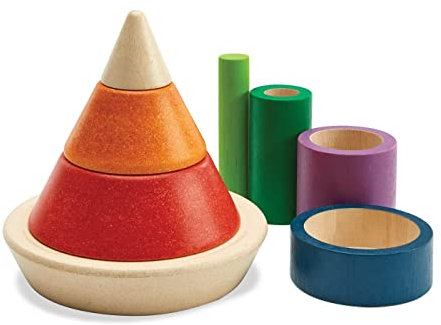 Plan Toys PT5465 Pyramide zum Stapeln und Einbauen, Holz
