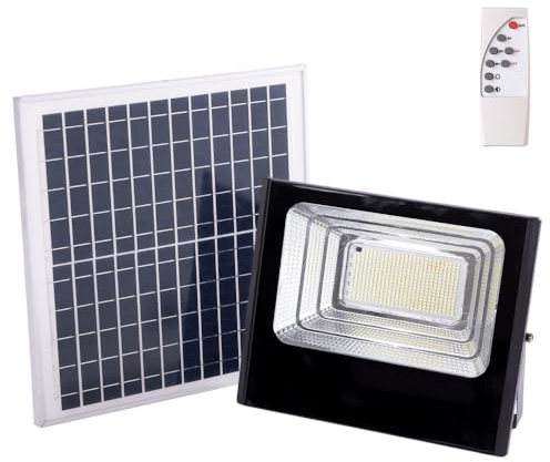 Proyector LED Solar 150W 6500K Panel: 6V/15W Batería: 3,2V/10000MaH Control Remoto | Greenice