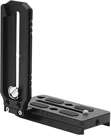 Sorandy Tableau de Tir Vertical Stabilisateur, Alliage Support en L pour Appareil Photo Reflex Numérique Plaque de Dégagement Rapide Plaque de Dégagement Rapide de Cardan pour