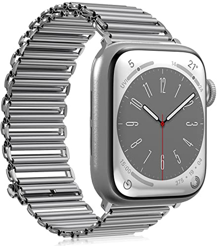 Metallarmband, Apple Watch 49 mm, 46 mm, 45 mm, 44 mm, 42 mm, ersättningsband i rostfritt stål för Apple Watch Ultra/iWatch serie 10, 9, 8, 7, 6, 5, 4, 3, 2, 1 SE