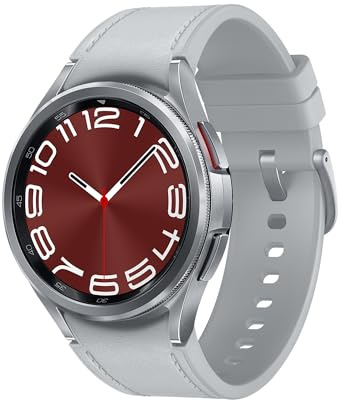 Samsung Galaxy Watch6 Classic Smart Watch, Fitness Tracker, LTE, 43mm, Silver, 3 Year Samsung Extended Warranty (UK Version)
