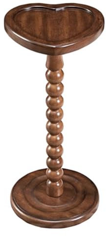 Säulentisch, Holz, Ergo Sockelcocktail Beistelltisch Dunkle Kastanie Couchtisch Kleiner Beistelltisch(Size:25x25x57cm)