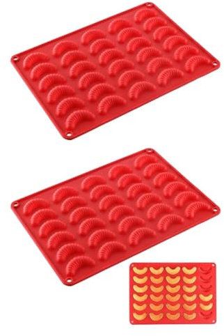 Nexoria Vanillekipferl Form, Silikon Backform, 2pcs, Temperaturbeständig, Antihaft, Vanillekipferl Backblech, Pralinenform, Schokoladenform, Kuchenformen, Zum Backen