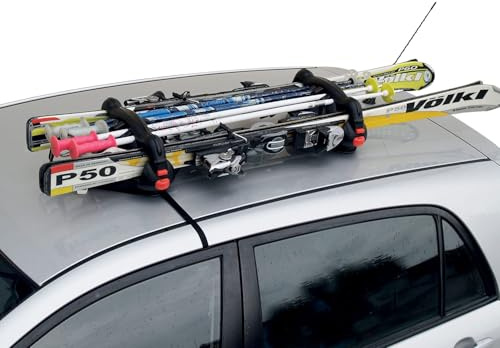 Menabo Magnetischer Skiträger Snowboard Dachträger Abschließbar Schwarz 2X