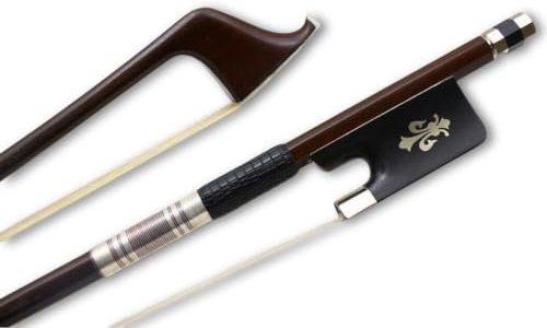 YoungMonic Advance Cellobogen aus Brasilienholz, 4/4, volle Größe, Frosch, natürliche Schleife, Haarschleifen für Cello (4/4 Cellobogen)