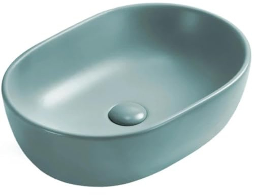 Mexen Viki - Lavabo de baño con cuenco individual - Verde claro mate - 21054848