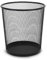 Waytex 931103 Corbeille à Papier en Métal Maille Mesh 13L Noire, Poubelle de Bureau, Salle de Bain, Cuisine