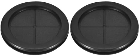 sourcing map 2Pcs Rubber Grommets 2-6/8 (70mm) Drill Hole, 2-1/4 (60mm) ID Double Sided Hole Plugs Ring Gasket for Firewall Cable Wire Protecting, Black