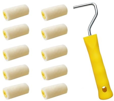 WJLYDM Farbroller 11 Teile/Satz 2 Zoll schaumwalze Pinsel kit Kinder malrollen Schwamm farbroller for wanddekoration malwerkzeuge Pinsel Zum Auftragen(Wool Roller Set)