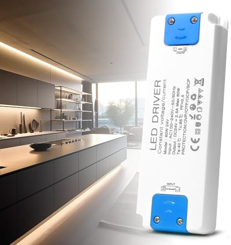BRIMETI Trasformatore 220V 24V 12W Alimentatore Trasformatore 24V 2.5A LED Driver Ultra Sottile Netzteil Interruttore Adattatore, Trasformatori Tensione Costante Bassa per Striscia Lampade