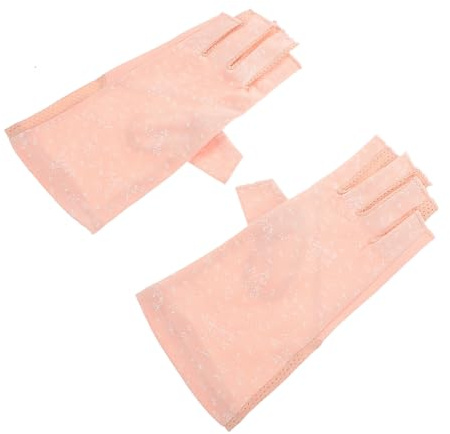 NULYLU 1par Guantes De Protección Uv Para Manicura Semi-dedos Transpirables y Cómodos Para Tratamientos y Actividades Floral