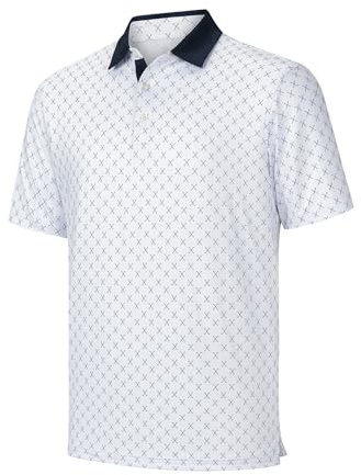 WILLIT Polo de manga corta para hombre, camiseta deportiva, camiseta de golf, tiempo libre, secado rápido, Rejilla Blanca, S