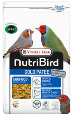 Versele-Laga NutriBird Gold Patee Exoten | 5 kg | Gebrauchsfertiges Eifutter für exotische Ziervögel | Mit 100% natürlichem Honig angefeuchtet | Mit Vitaminen & Mineralstoffen