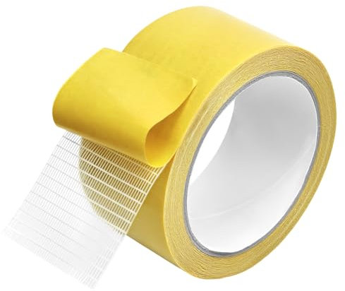 QWORK Nastro adesivo per tappeti, 48 mm x 10 m, nastro per tappeti antiscivolo